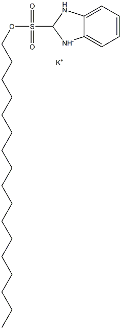 2,3-Dihydro-2-heptadecyl-1H-benzimidazole-2-sulfonic acid potassium salt 구조식 이미지