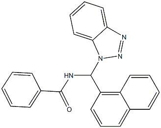 N-[(1H-Benzotriazol-1-yl)(1-naphtyl)methyl]benzamide 구조식 이미지