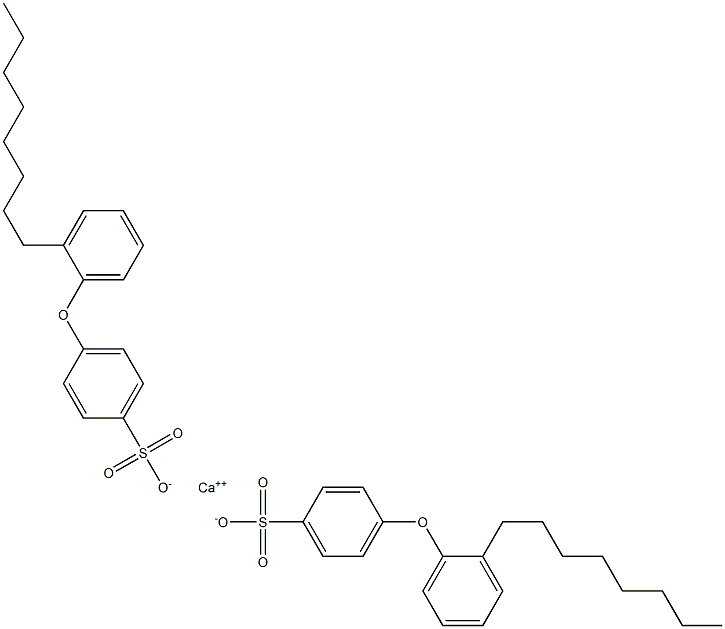 Bis[4-(2-octylphenoxy)benzenesulfonic acid]calcium salt Structure