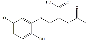 2-(Acetylamino)-3-[(2,5-dihydroxyphenyl)thio]propanoic acid Structure