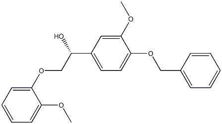 (R)-1-(3-Methoxy-4-benzyloxyphenyl)-2-(2-methoxyphenoxy)ethanol 구조식 이미지