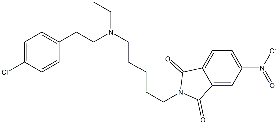 N-[5-[Ethyl[2-(4-chlorophenyl)ethyl]amino]pentyl]-5-nitrophthalimide 구조식 이미지