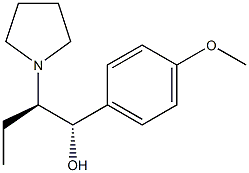 (1S,2R)-1-(p-Methoxyphenyl)-2-(1-pyrrolidinyl)-1-butanol 구조식 이미지