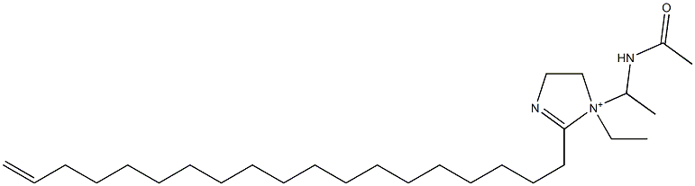 1-[1-(Acetylamino)ethyl]-1-ethyl-2-(18-nonadecenyl)-2-imidazoline-1-ium 구조식 이미지