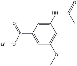 3-(Acetylamino)-5-methoxybenzenesulfinic acid lithium salt 구조식 이미지