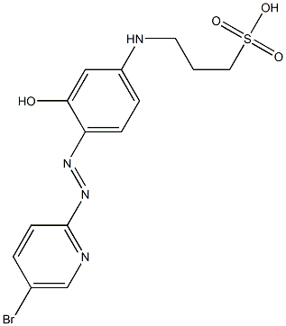 3-[[4-(5-Bromo-2-pyridinylazo)-3-hydroxyphenyl]amino]propane-1-sulfonic acid Structure