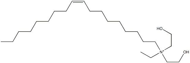 (Z)-N-Ethyl-N,N-bis(2-hydroxyethyl)-9-octadecen-1-aminium Structure
