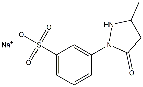 3-(3-Methyl-5-oxo-1-pyrazolidinyl)benzenesulfonic acid sodium salt Structure