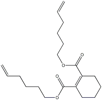 1-Cyclohexene-1,2-dicarboxylic acid bis(5-hexenyl) ester 구조식 이미지