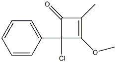 2-Methyl-4-phenyl-4-chloro-3-methoxycyclobuta-2-en-1-one Structure