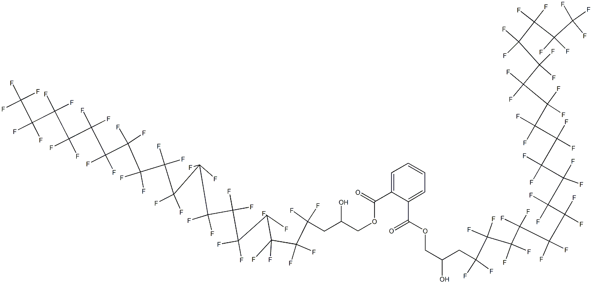 Phthalic acid di[3-(heptatriacontafluorooctadecyl)-2-hydroxypropyl] ester Structure