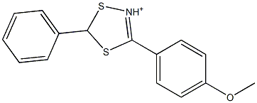 3-(4-Methoxyphenyl)-5-phenyl-1,4,2-dithiazole-2-cation Structure