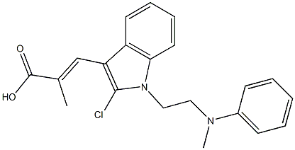 3-[1-[2-(Methylphenylamino)ethyl]-2-chloro-1H-indol-3-yl]-2-methylpropenoic acid Structure