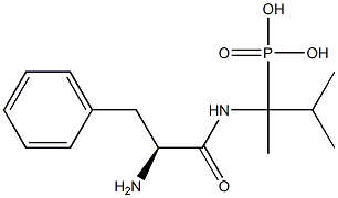 [2-(L-Phenylalanylamino)-3-methylbutan-2-yl]phosphonic acid 구조식 이미지