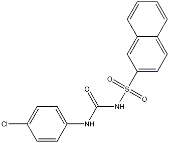 1-(2-Naphthalenylsulfonyl)-3-(4-chlorophenyl)urea 구조식 이미지