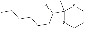 (-)-2-Methyl-2-[(S)-1-methylheptyl]-1,3-dithiane Structure