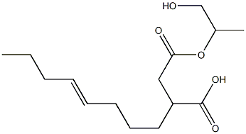 3-(4-Octenyl)succinic acid hydrogen 1-(2-hydroxy-1-methylethyl) ester 구조식 이미지