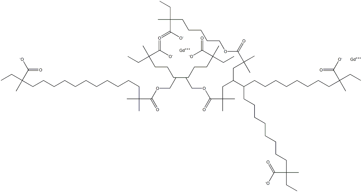 Gadolinium 2,2-dimethyloctanoate=bis(2-ethyl-2-methylheptanoate) Structure