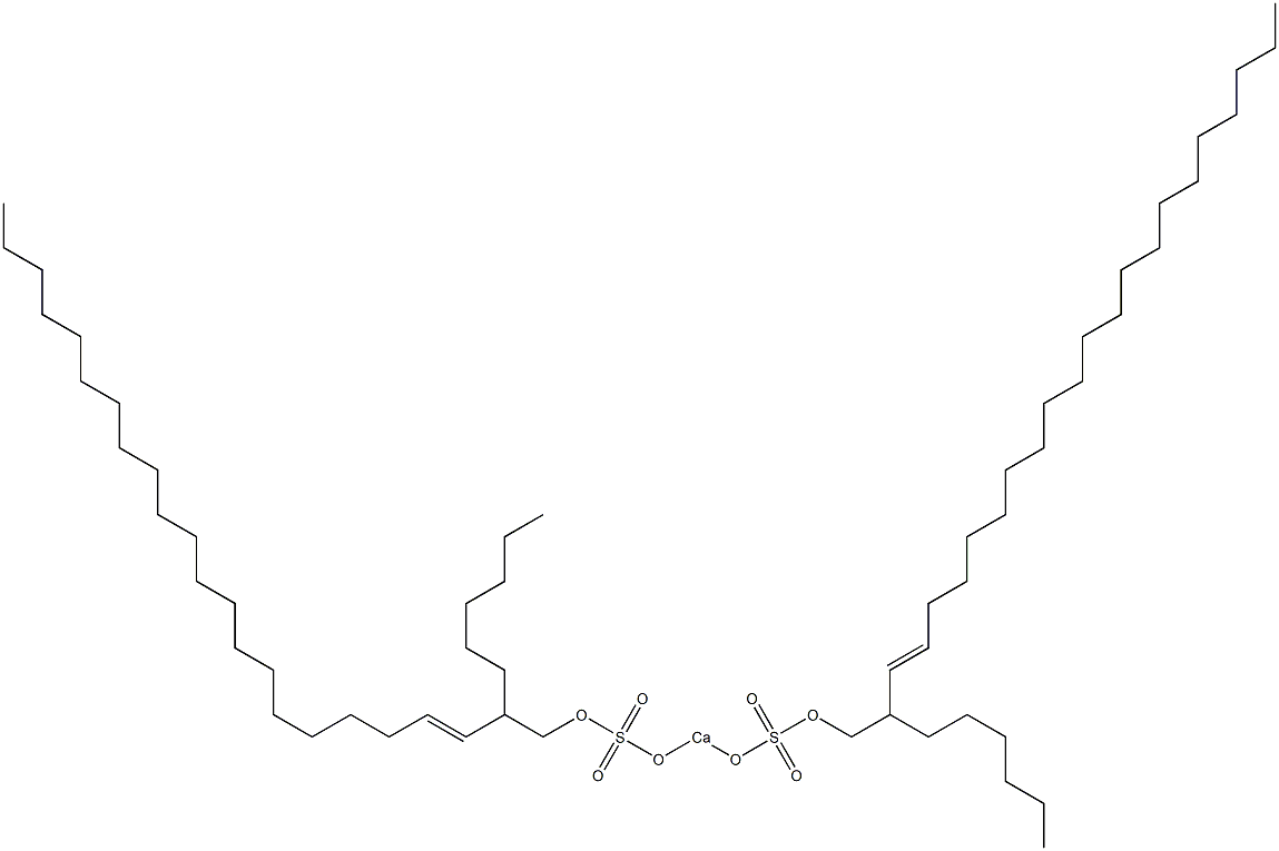 Bis(2-hexyl-3-tricosenyloxysulfonyloxy)calcium Structure