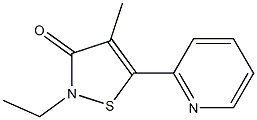 4-Methyl-5-(2-pyridinyl)-2-ethylisothiazol-3(2H)-one Structure