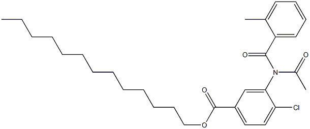 3-[(2-Methylphenylcarbonyl)acetylamino]-4-chlorobenzoic acid tridecyl ester Structure