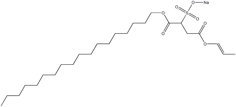 2-(Sodiosulfo)succinic acid 1-octadecyl 4-(1-propenyl) ester Structure
