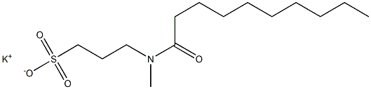 3-(N-Caprinoyl-N-methylamino)-1-propanesulfonic acid potassium salt Structure
