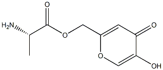 L-Alanine [(4-oxo-5-hydroxy-4H-pyran-2-yl)methyl] ester 구조식 이미지