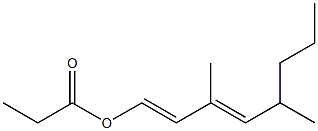 Propionic acid 3,5-dimethyl-1,3-octadienyl ester 구조식 이미지