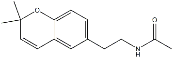 N-[2-(2,2-Dimethyl-2H-1-benzopyran-6-yl)ethyl]acetamide 구조식 이미지