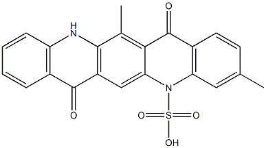 5,7,12,14-Tetrahydro-3,13-dimethyl-7,14-dioxoquino[2,3-b]acridine-5-sulfonic acid Structure