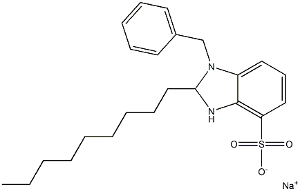 1-Benzyl-2,3-dihydro-2-nonyl-1H-benzimidazole-4-sulfonic acid sodium salt 구조식 이미지