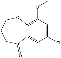 7-Chloro-9-methoxy-3,4-dihydro-1-benzoxepin-5(2H)-one Structure
