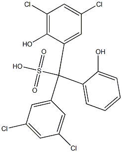 (3,5-Dichlorophenyl)(3,5-dichloro-2-hydroxyphenyl)(2-hydroxyphenyl)methanesulfonic acid Structure