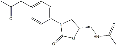 (5S)-5-Acetylaminomethyl-3-[4-(2-oxopropyl)phenyl]oxazolidin-2-one Structure