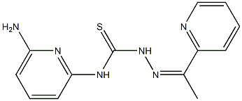 1-[1-(2-Pyridinyl)ethylidene]-4-(6-amino-2-pyridinyl)thiosemicarbazide 구조식 이미지