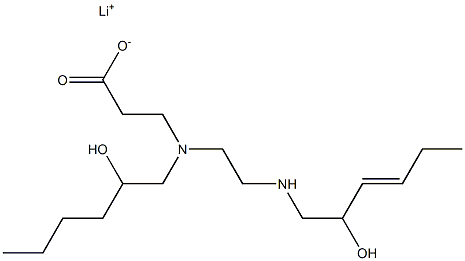 3-[N-(2-Hydroxyhexyl)-N-[2-(2-hydroxy-3-hexenylamino)ethyl]amino]propionic acid lithium salt 구조식 이미지
