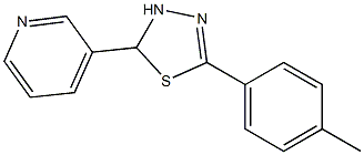 5-(4-Methylphenyl)-2,3-dihydro-2-(3-pyridinyl)-1,3,4-thiadiazole 구조식 이미지