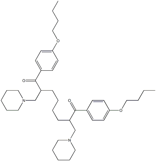 1,8-Bis(4-butoxyphenyl)-2,7-bis(piperidinomethyl)-1,8-octanedione Structure