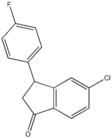 2,3-Dihydro-5-chloro-3-(4-fluorophenyl)-1H-inden-1-one Structure