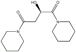 (-)-1,1'-[(R)-2-Hydroxybutanedioyl]dipiperidine 구조식 이미지