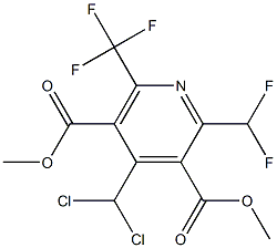 4-(Dichloromethyl)-2-(difluoromethyl)-6-(trifluoromethyl)pyridine-3,5-dicarboxylic acid dimethyl ester Structure