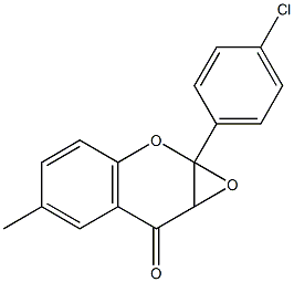 2,3-Epoxy-2,3-dihydro-4'-chloro-6-methylflavone 구조식 이미지