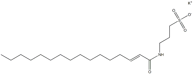 3-(2-Hexadecenoylamino)-1-propanesulfonic acid potassium salt 구조식 이미지