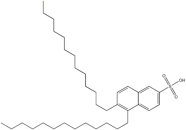 5,6-Ditridecyl-2-naphthalenesulfonic acid Structure