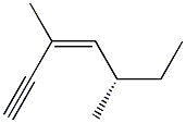 (3Z,5S)-3,5-Dimethyl-3-hepten-1-yne 구조식 이미지