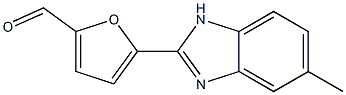 5-Methyl-2-[5-formylfuran-2-yl]-1H-benzimidazole Structure