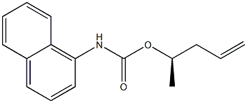 (-)-N-(1-Naphtyl)carbamic acid (R)-4-pentene-2-yl ester 구조식 이미지