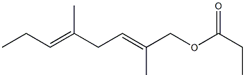 Propionic acid 2,5-dimethyl-2,5-octadienyl ester 구조식 이미지