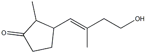 2-Methyl-3-(4-hydroxy-2-methyl-1-butenyl)cyclopentanone Structure